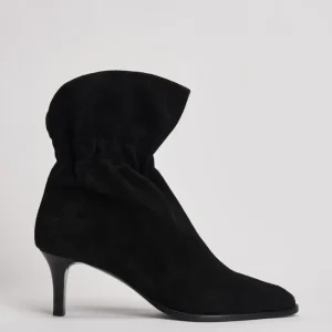 Stivale donna in suede nero