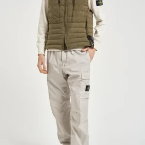 Gilet uomo con zip verde oliva