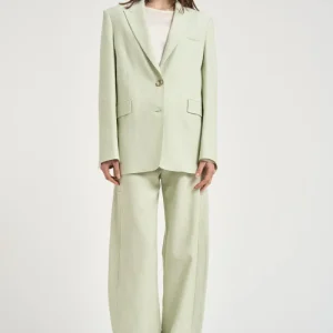 Giacca donna monopetto verde pastello