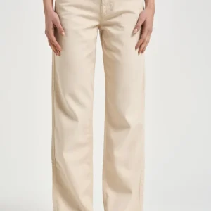 Jeans donna dritto beige