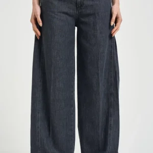 ans donna a palazzo in denim scuro