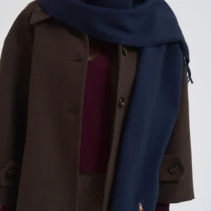 Sciarpa unisex con frange blu