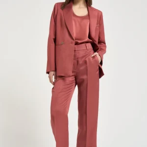 Blazer donna doppiopetto rosso mattone