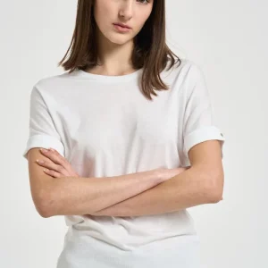 T-shirt donna girocollo bianca