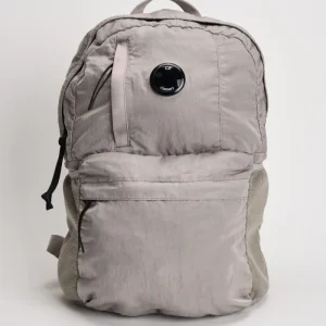 Zaino uomo in nylon grigio chiaro